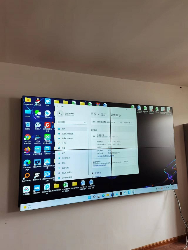 案例展示：我司55寸液晶拼接大屏应用于客户会议室
